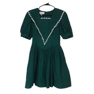 Vintage 80s Victorian Gunne Sax Dress by Jessica McClintock, Prairiecore, SZ 7/8